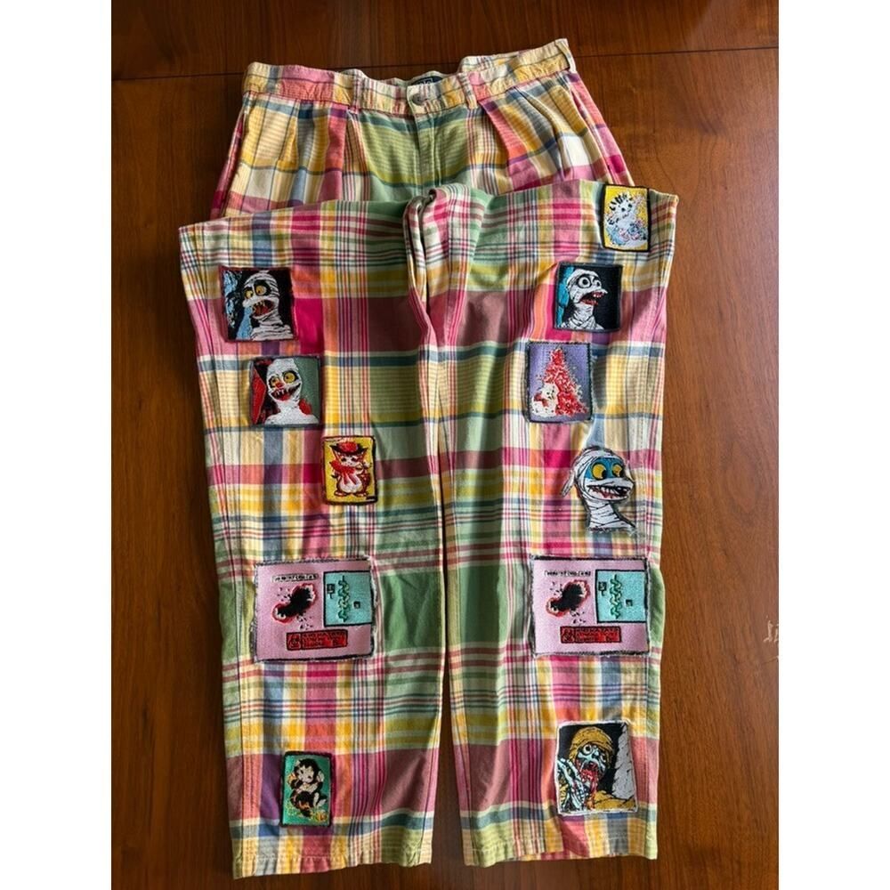 Polo Ralph Lauren Urban Renewal Reworked Madras Plaid Pants - Size 34x32